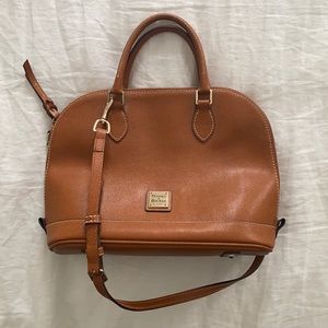 Dooney and Bourke tan leather satchel.